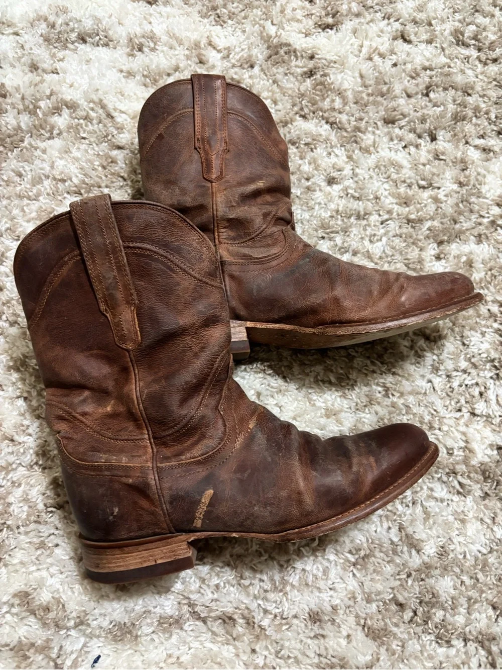 Tecovas The Earl boots in Scotch Goat leather